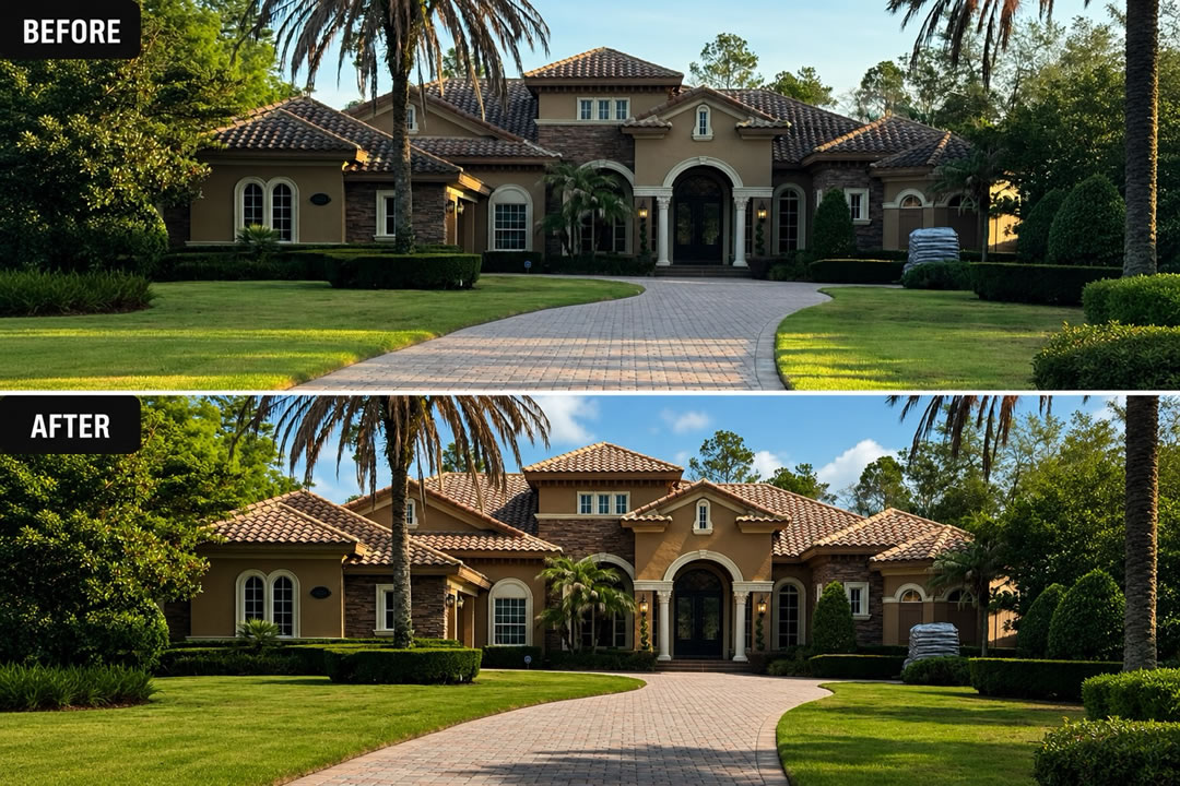 Professional pressure washing and soft washing services in Minneola FL by Clean Surface Solutions
