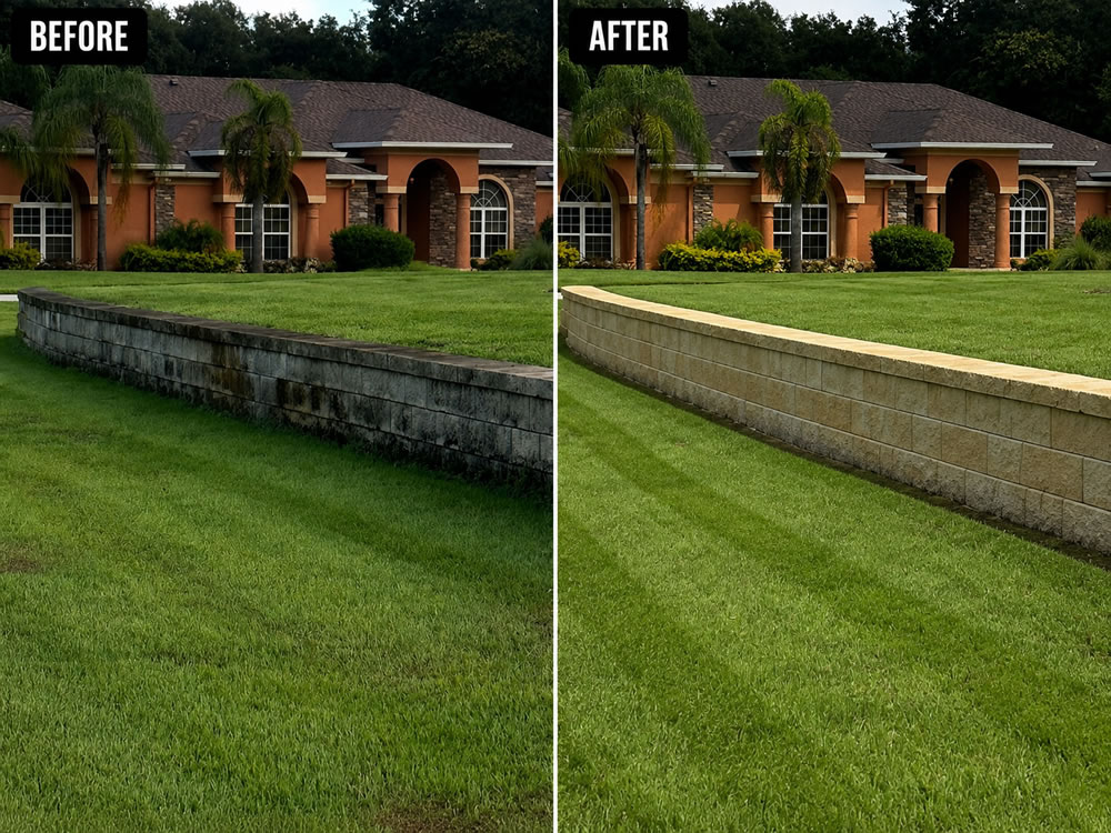 Before after fence cleaning in minneola fl