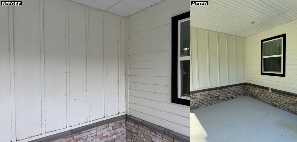 Before after patio washing in minneola fl