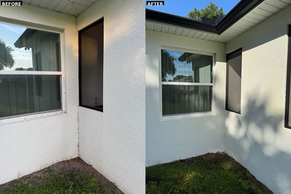 Before after patio washing in minneola fl