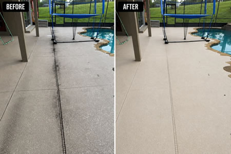 Before after patio washing in minneola fl