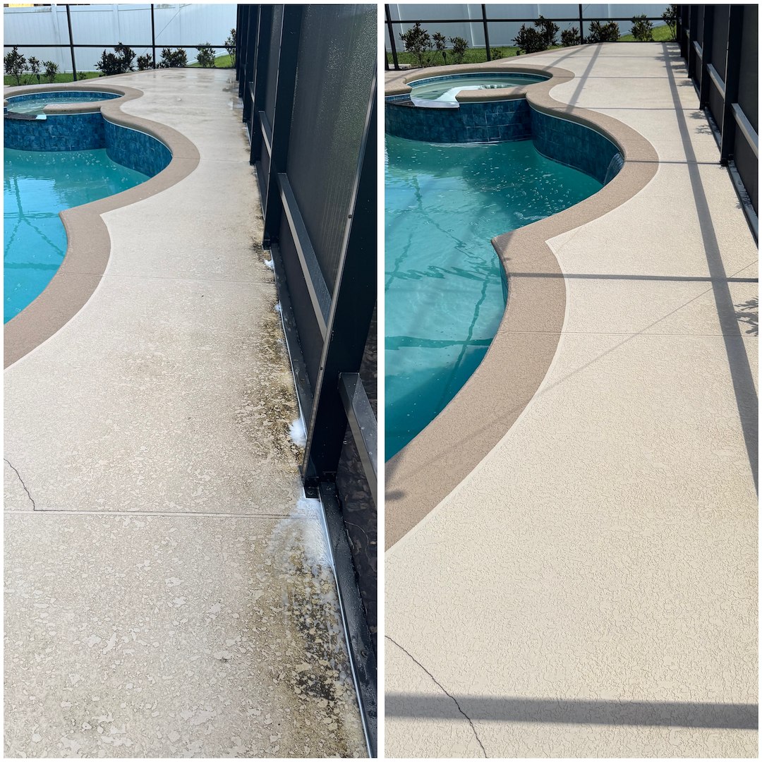 Pool Screen Enclosure Cleaning & Pool Deck Cleaning in Clermont, FL